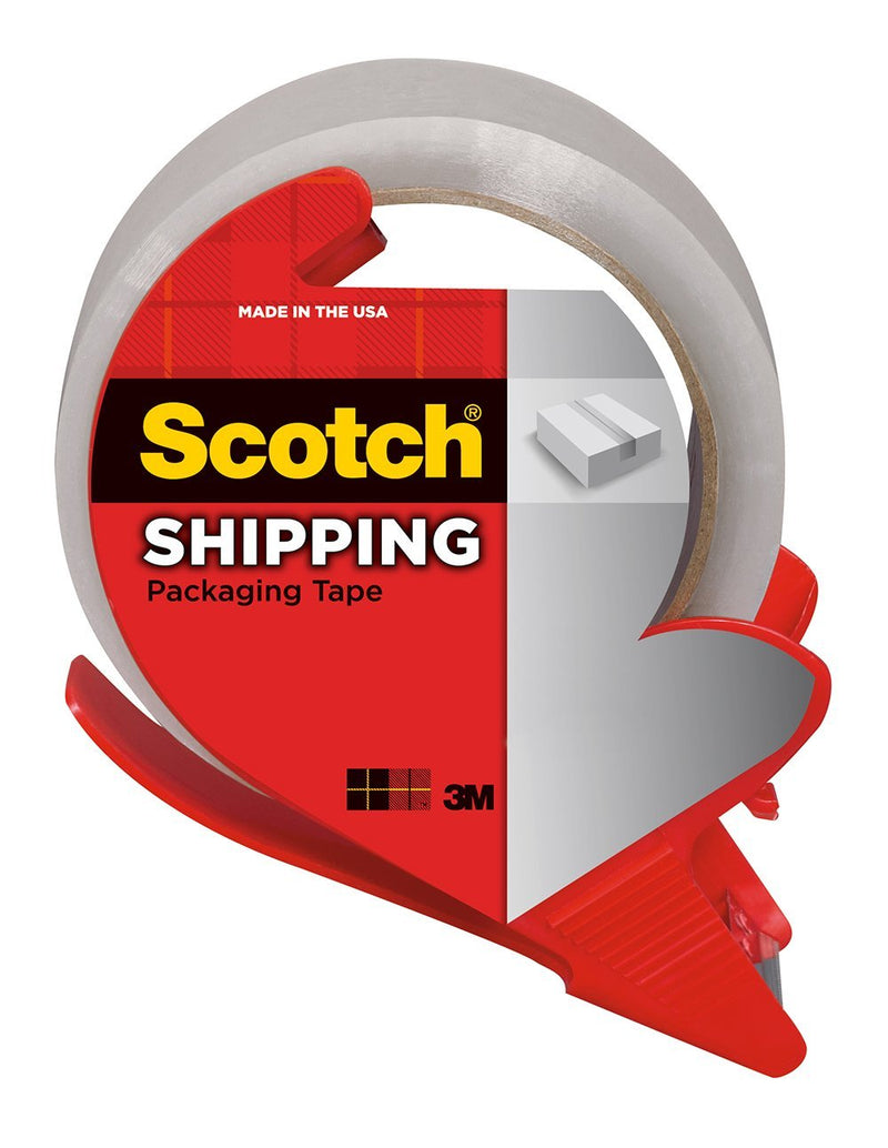 Scotch Shipping Packaging Tape with Dispenser, 1.88 in. x 84.2 yd., Clear, 1 Dispenser/Pack