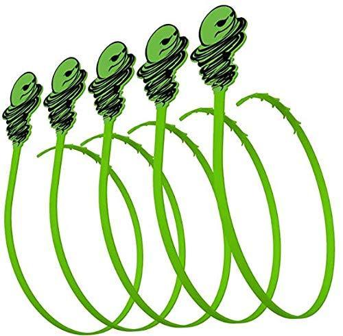 Green Gobbler Hair Grabber Drain Tool | Hair Clog Remover | Drain Opener for Sinks, Tubs & Showers - Pack of 5