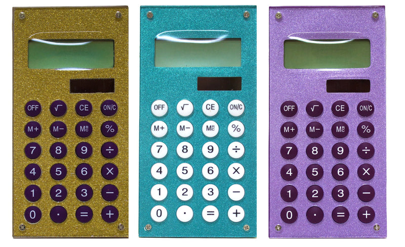 Inkology Glam Rock Glitter Calculator, Single Unit, Color May Vary (641-1N)