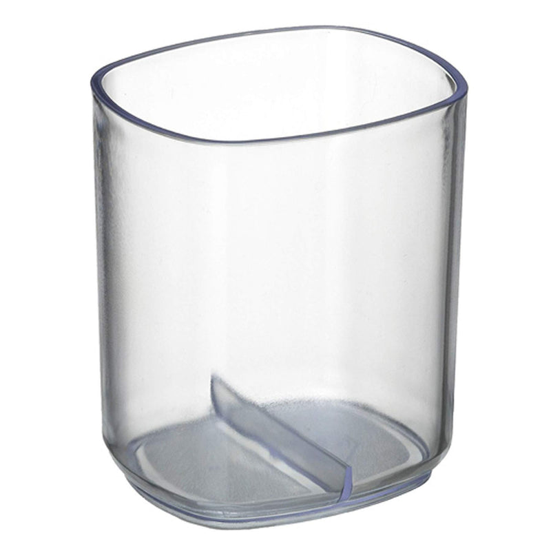 Acrimet Jumbo Pencil Holder Pen Cup Caddy Desktop Organizer (Plastic) (Clear Crystal Color)