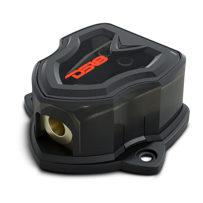 DS18 DB1034 Distribution Ground Block - 1 x 0GA In/ 3 x 4GA Out, Nickle Plated Internal Material, High-Strength Heat Resistant Plastic Housing, Oversized Set Screws for Secure Connections (1 In 3 Out) Single 1X0GA in - 3X4GA Out Standard Packaging