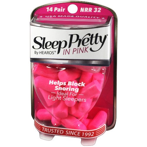 HEAROS Sleep Pretty in Pink Ear Plugs For Sleeping, 14 Pair (Pack of 1) 14 Pair (Pack of 1)