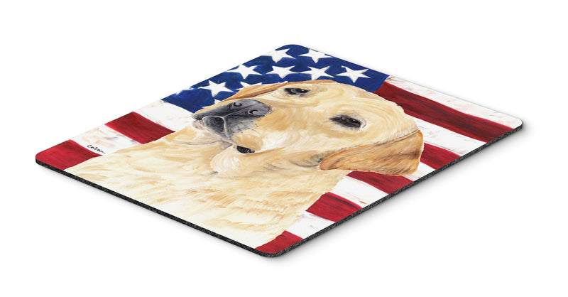 Caroline's Treasures SC9018MP USA American Flag with Labrador Mouse Pad, Hot Pad or Trivet, Large, Multicolor