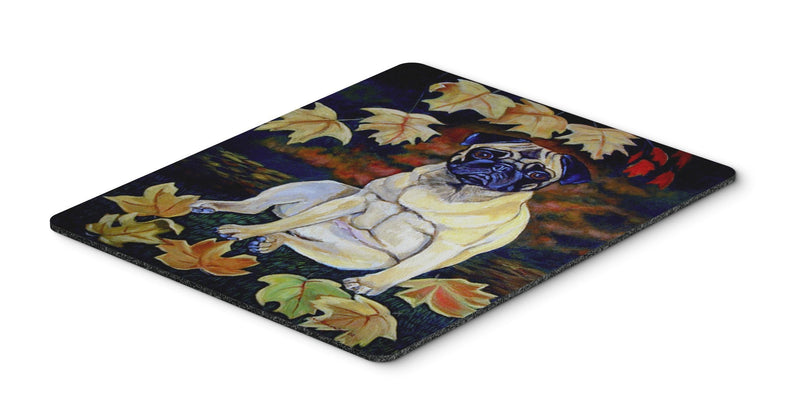 Caroline's Treasures 7160MP Old Fawn Pug in Fall Mouse Pad/Hot Pad/Trivet, Large, Multicolor