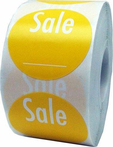 Yellow Sale Labels with Write Your Own Price - Retail Stickers for Store Clearance Items - 1.5" Round - 500 Total Stickers Per Roll