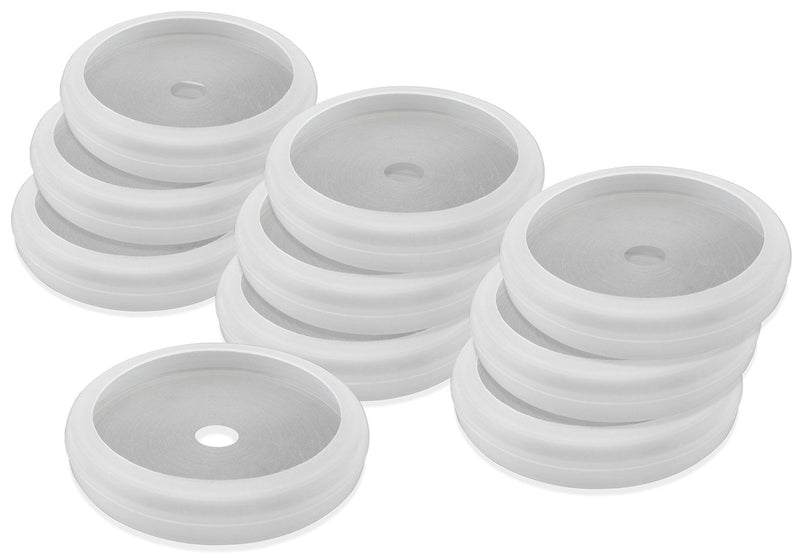Master Magnetics RC-RB70X10 Rubber Cover for Round Base Magnet Fastener, 2.65" Diameter, White (Pack of 10)