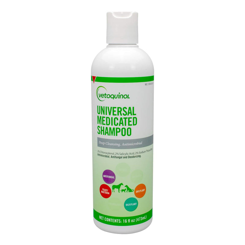 Vetoquinol Universal Medicated Shampoo for Dogs, Cats and Horses, 16oz