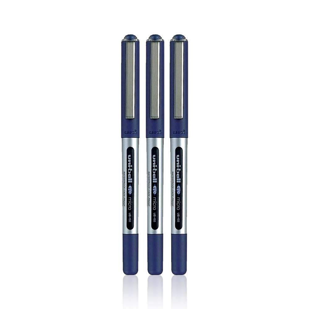 UNI-BALL EYE UB-150 BLUE [Pack of 3] MICRO 0.5mm TIP ROLLERBALL PEN