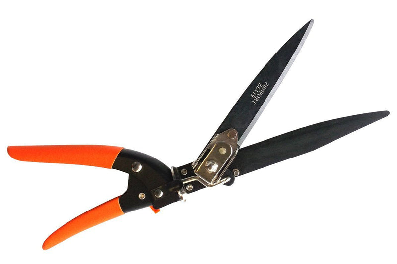 Zenport ZL119 Landscape Grass Shears, Adjustable, Heavy Duty, Twin 4.5-Inch Carbon Steel Blades, Orange