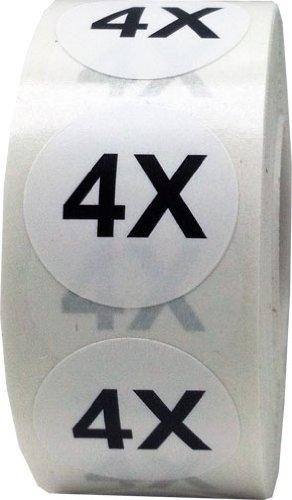 4X Clothing Labels Round Circle Stickers for Retail Apparel 3/4 Inch 500 Adhesive Stickers