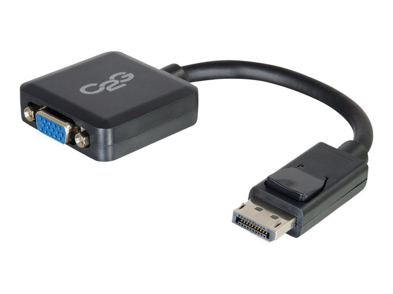 C2G Mini Display Port Cable, Display Port to VGA, Male to Female, Black, 8 inches, Cables to Go 54323 DisplayPort To VGA - 8 Inches