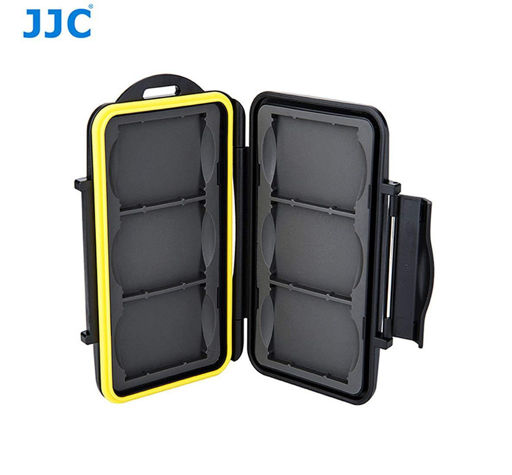 Water Resistant JJC MC-CF6 Memory Card Hard Case for 6 Pcs CF Cards with Lock