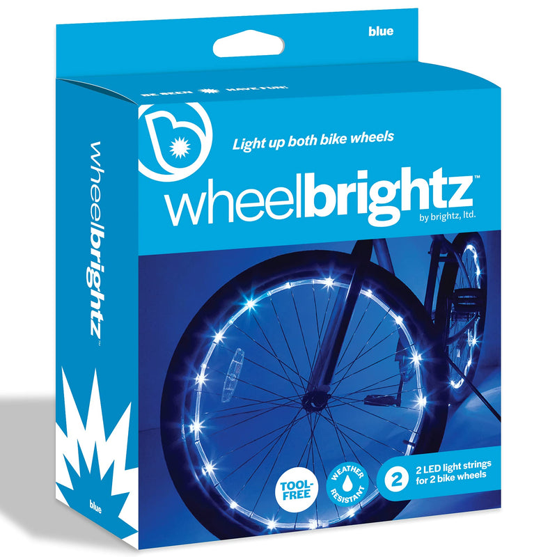 Brightz WheelBrightz LED Bike Wheel Lights, Pack of 2 Wheel Lights – LED Bike Lights for Bicycle Tires – Best Fun Outdoor Stocking Stuffer Birthday Gift for Kids, Teens, Adults Blue