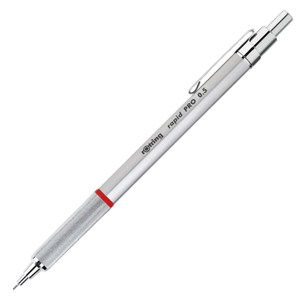 rOtring 1904255 Rapid PRO Mechanical Pencil, 0.5 mm, Silver Chrome