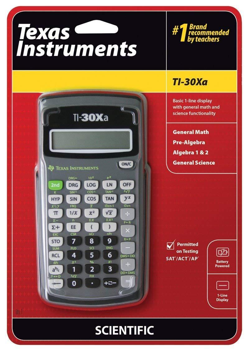 TEXTI30XA - Texas Instruments TI-30XA Student Scientific Calculator Black