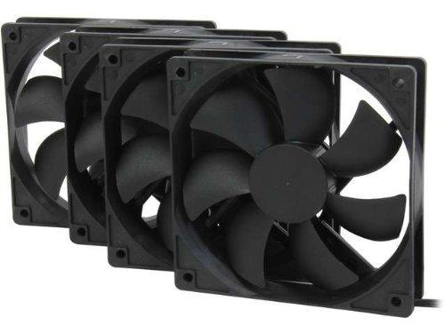 Rosewill 120mm Case Fan 4-Pack, Long Life Sleeve Bearing Computer Case Fan ROCF-13001, Ultra Quiet Computer Cooling Fan 4 Pack 120 mm Standard Case Fan Pack of 4