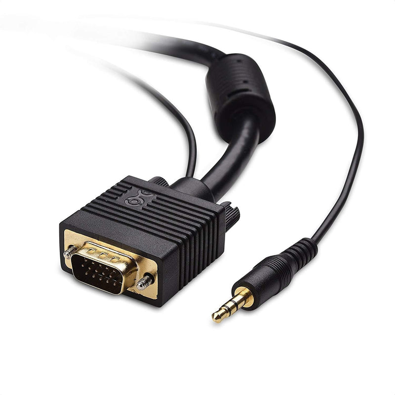 Cable Matters VGA Cable with Audio (SVGA Monitor Cable with 3.5mm Stereo Audio) 15 Feet