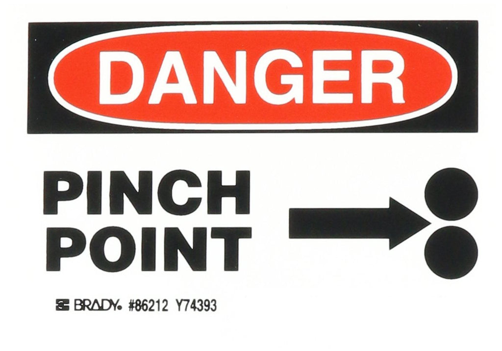 Brady 86212 Danger Pinch Point