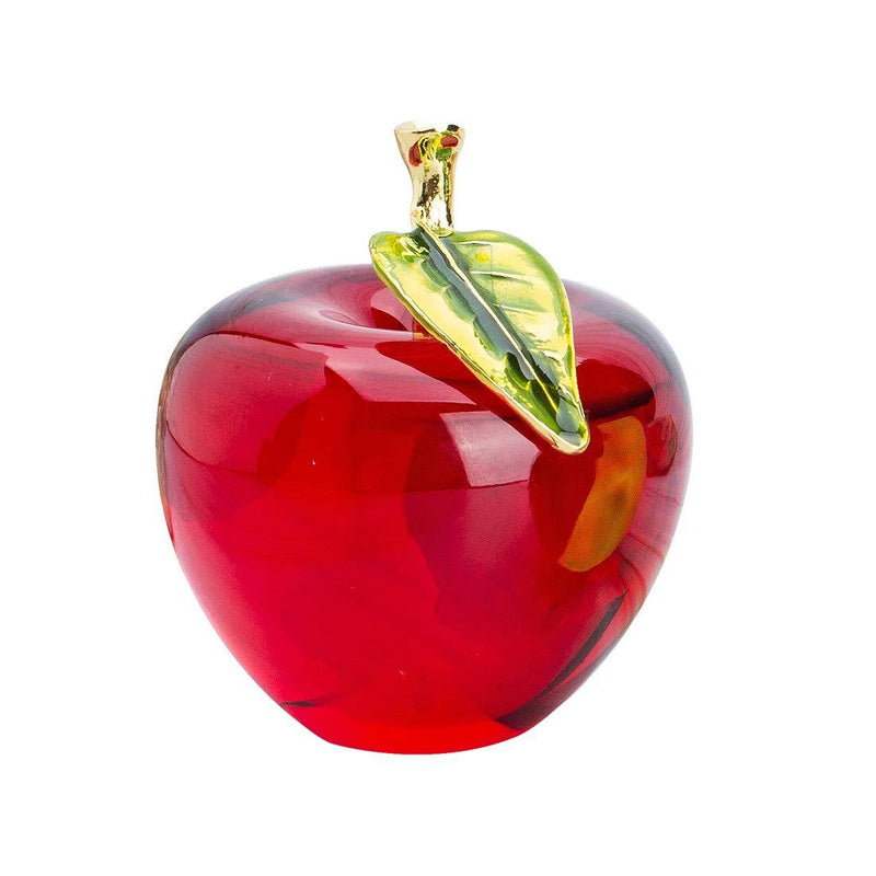 H&D Glaze Crystal Apple Paperweight Craft Decoration (red) red