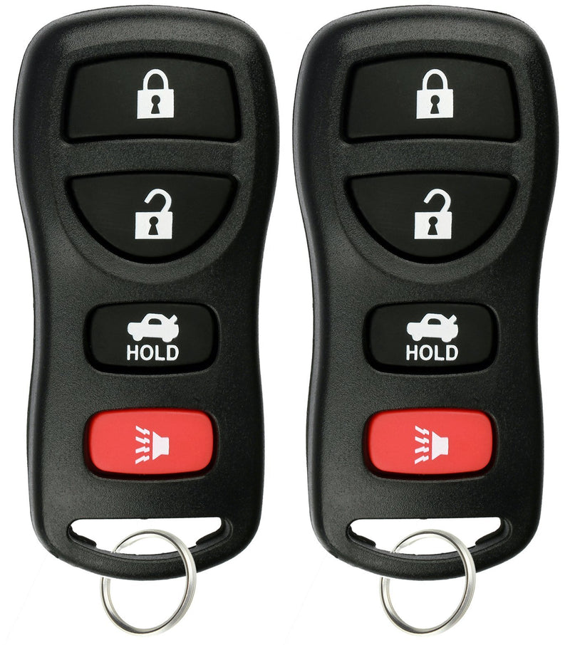 KeylessOption Keyless Entry Remote Control Car Key Fob Replacement for KBRASTU15 (Pack of 2) Black