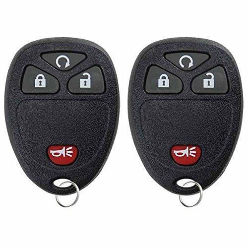 KeylessOption Keyless Entry Remote Control Car Key Fob Replacement For 15913421 (Pack of 2) black