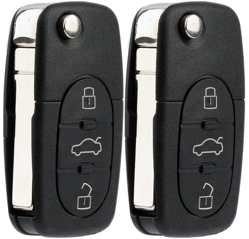 KeylessOption Keyless Entry Remote Control Car Key Fob Replacement for HLO1J0959753F (Pack of 2)