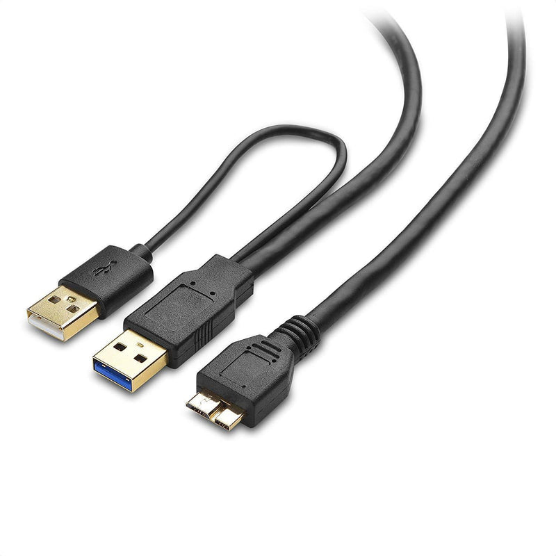 Cable Matters Micro USB 3.0 to USB Splitter Cable (USB Y-Cable, USB Y Cable) 20 Inches