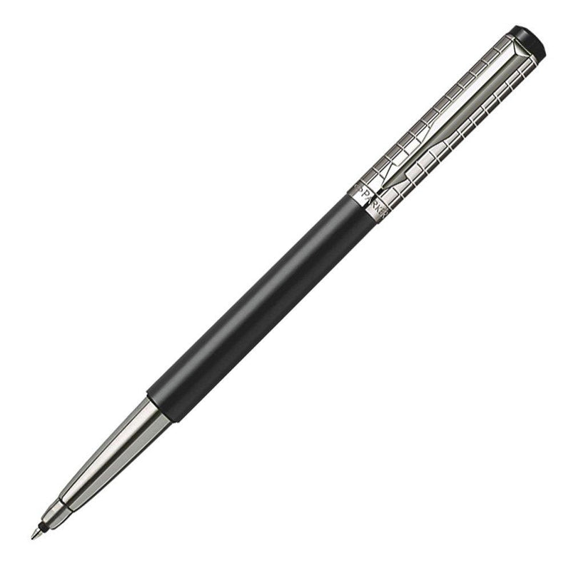 Parker Vector Rollerball Pen, Black Stainless Steel Chiselled