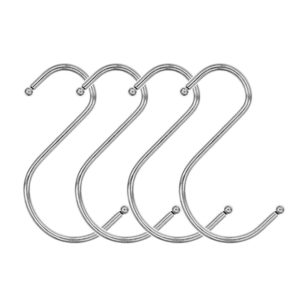 SumDirect S Hanging Hooks, Heavy Duty Stainless Steel S Shaped Hooks for Hanging Apparel Kitchenware Utensil (3 1/10 inch, 10pcs) 10