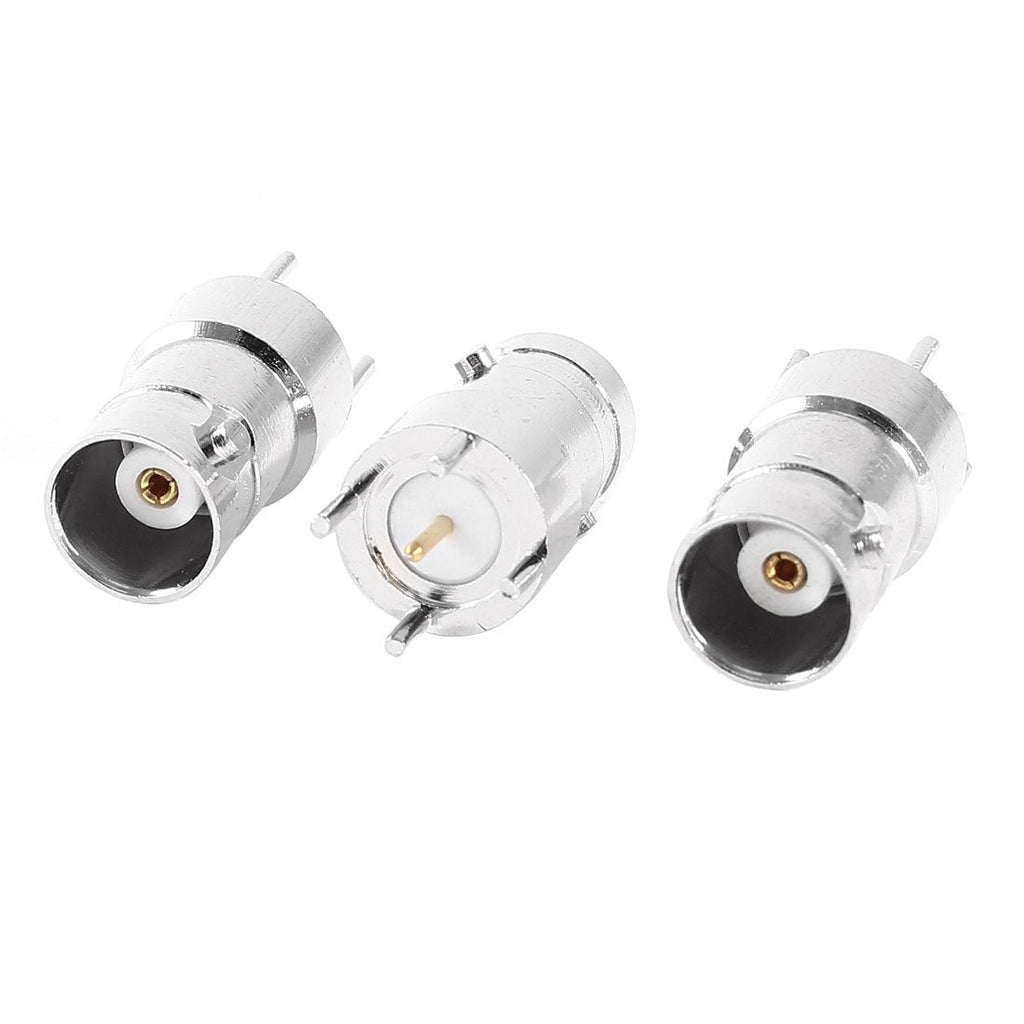 uxcell 3 Pcs BNC Female PC Board PCB Mount Straight RF Coaxial Connector