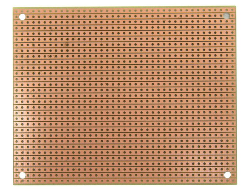 Busboard ST2. Traditional Stripboard Pattern Prototyping Circuit Board, 100 mm W x 80 mm L x 1/16" T
