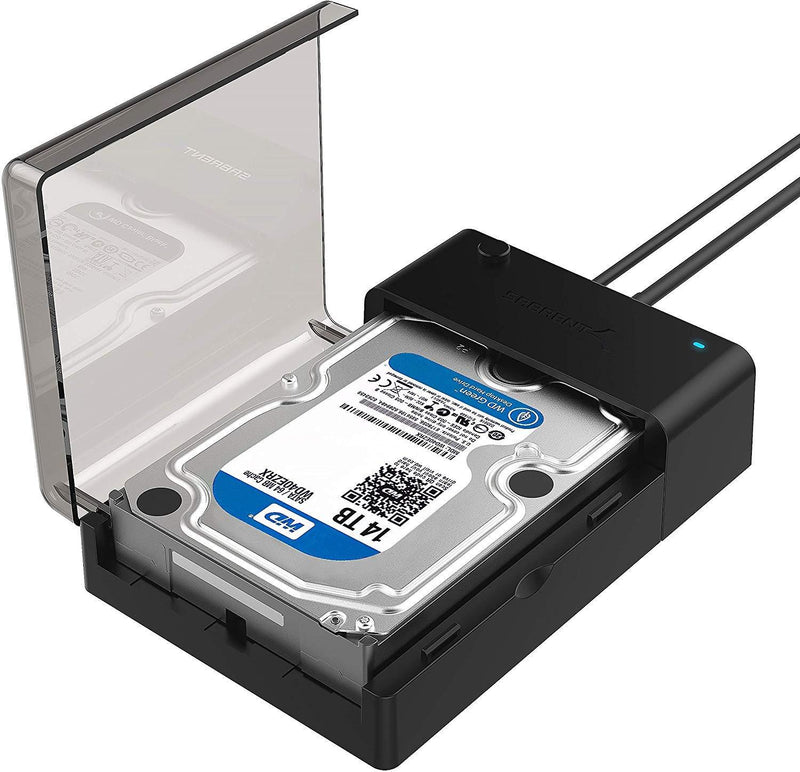 Sabrent USB 3.0 to SATA External Hard Drive Lay-Flat Docking Station for 2.5 or 3.5in HDD, SSD [Support UASP] (EC-DFLT) ORIGINAL