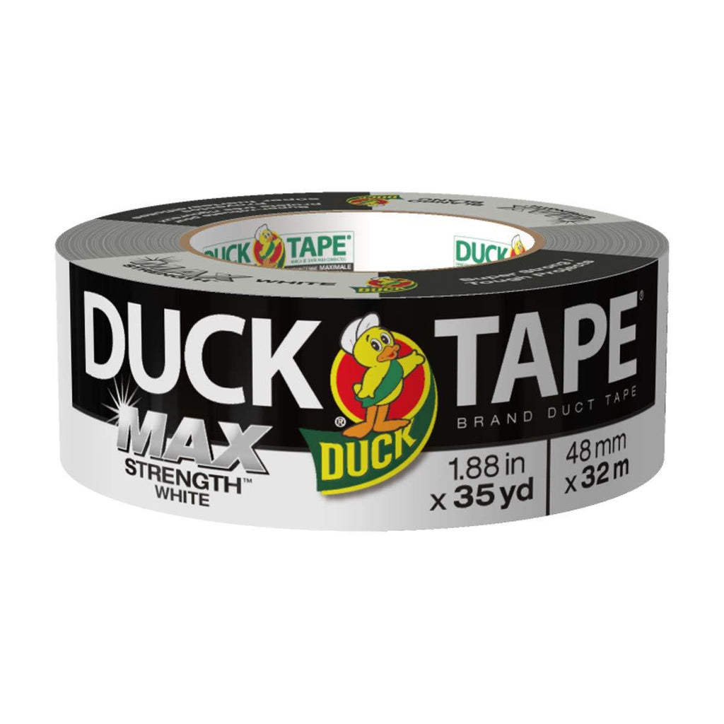 Duck Max Strength 240866 Duct Tape, 1-Pack 1.88 Inch x 35 Yard White