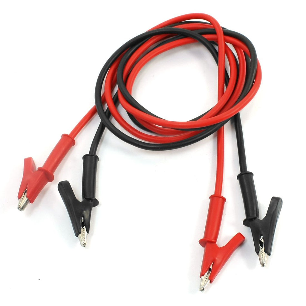 uxcell 1m Long Alligator Clip Electrical Clamp Insulated Test Lead Cable Pair