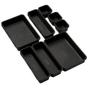 Made Smart Interlocking Bin Pack - 8-Piece - Black