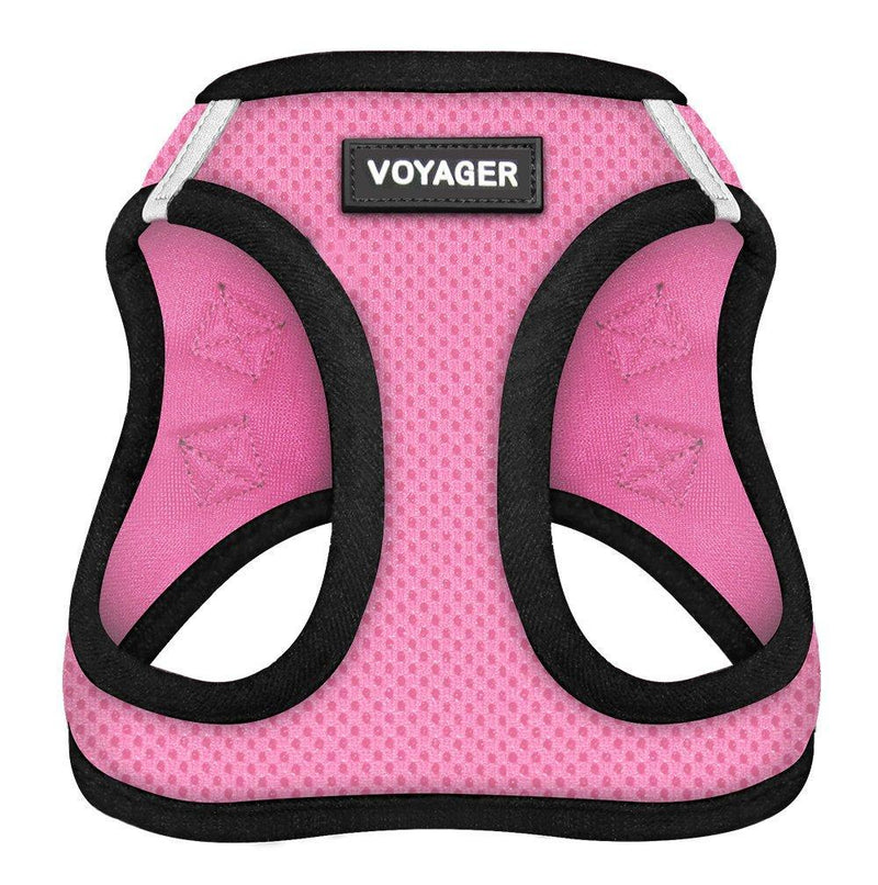 Voyager Step-In Air Dog Harness - All Weather Mesh, Step in Vest Harness for Small and Medium Dogs by Best Pet Supplies L (Chest: 18 - 20.5") Pink Base
