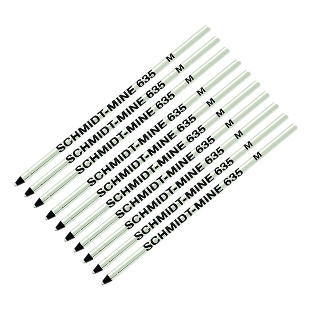 10 Pack -Schmidt 635 Mini D1 Refills - Black