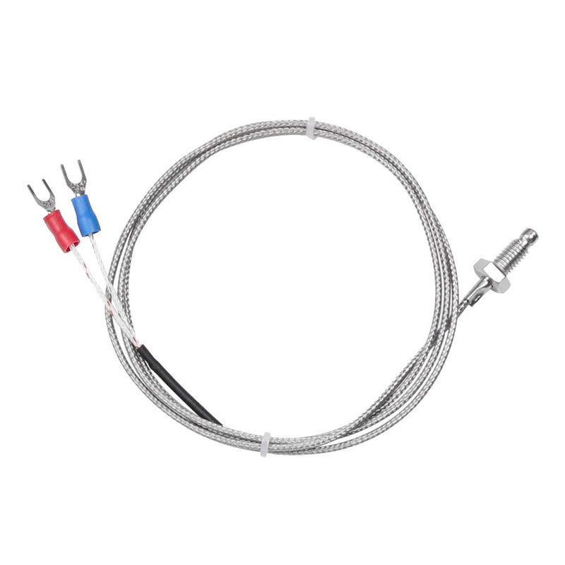 HiLetgo 5pcs K Type Temperature Sensor Temperature Probes M6 Screw Thermocouple Stainless Steel Probe Length 1M