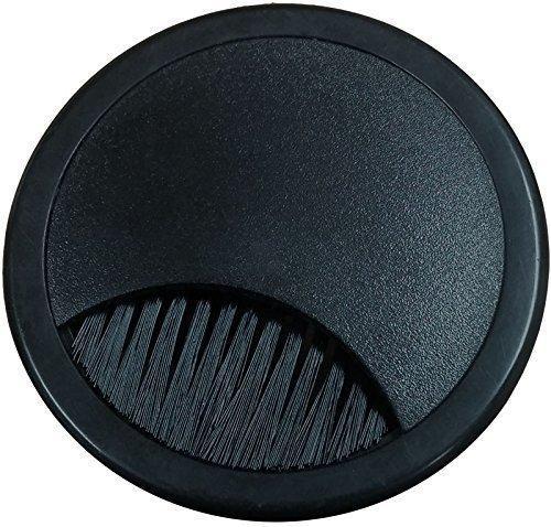 2" Plastic Brush Desk Grommet - Black (10 Pack) 2" - 10 Pack