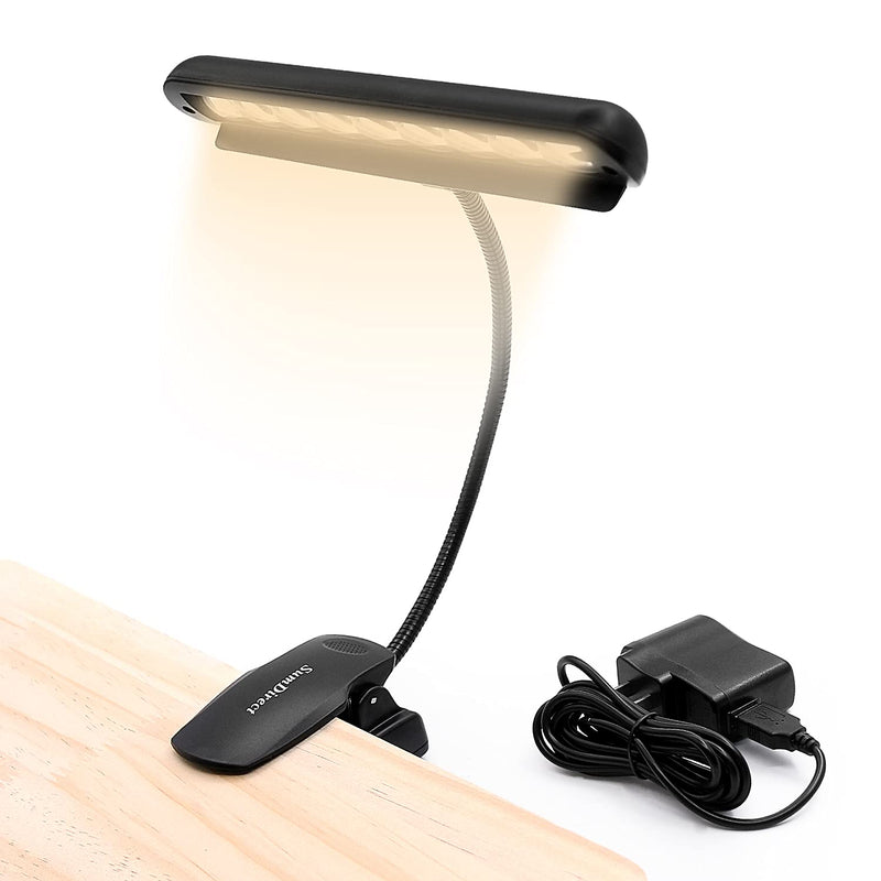 SumDirect 9 LED Music Stand Light,Adjustable Neck Clip on Book Lights,USB and Battery Operated for Bookworms, Piano Player, Kids