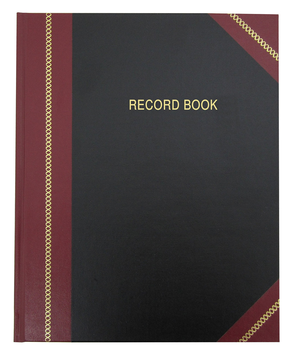 BookFactory Record Book/Professional Record and Account Notebook/College Ruled Notebook - 96 Ruled Pages (8" x 10") Smyth Sewn Hardbound (RA-096-SRS-A-LKMST15) A: 8" x 10" - 96 Pages Two Tone Black/Burgundy