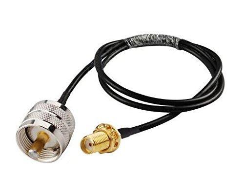 DHT Electronics Handheld to SO-239 Cable SMA female to UHF PL-259 connector 20 INCHES