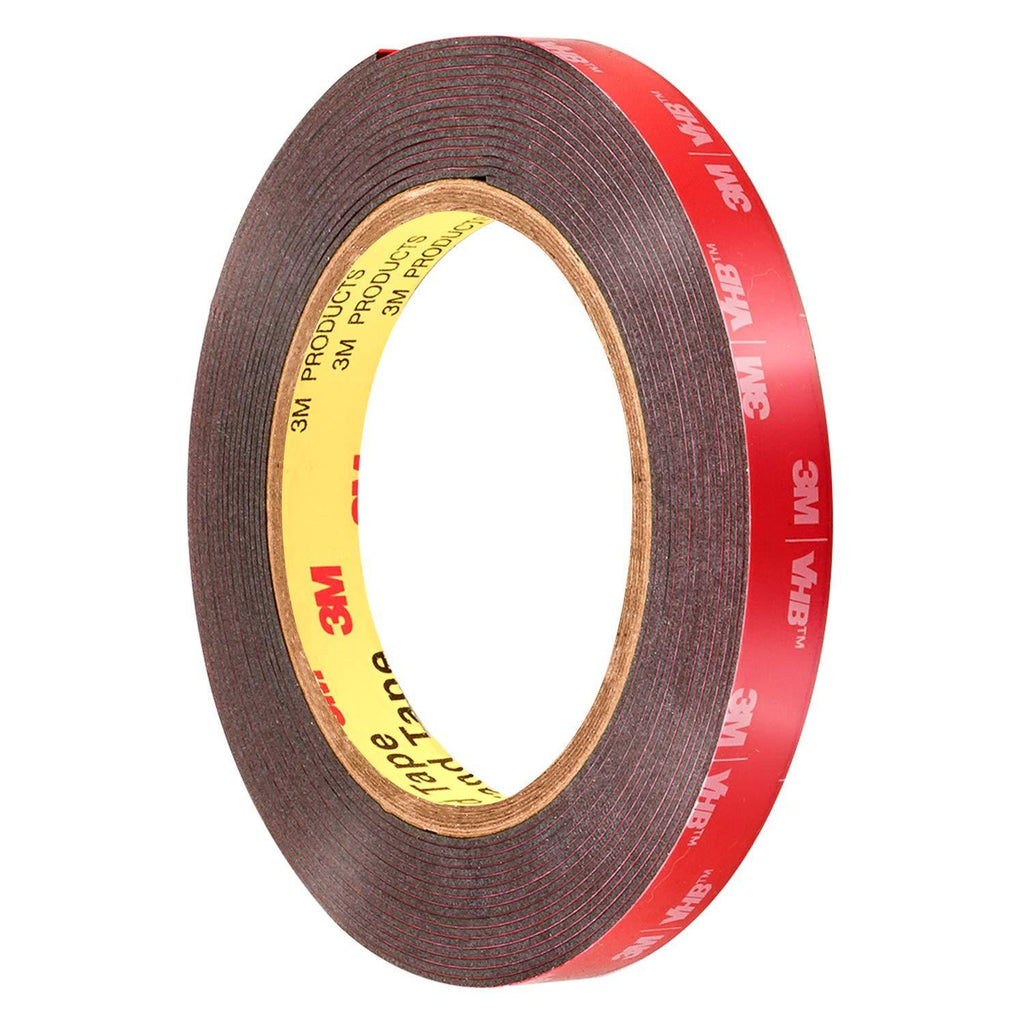 3M Genuine 1/2" (12mm) x 15 Ft VHB Double Sided Foam Adhesive Tape 5952 Grey Automotive Mounting Very High Bond Strong Industrial Grade (1/2" (w) x 15 ft) 1/2" (w) x 15 ft