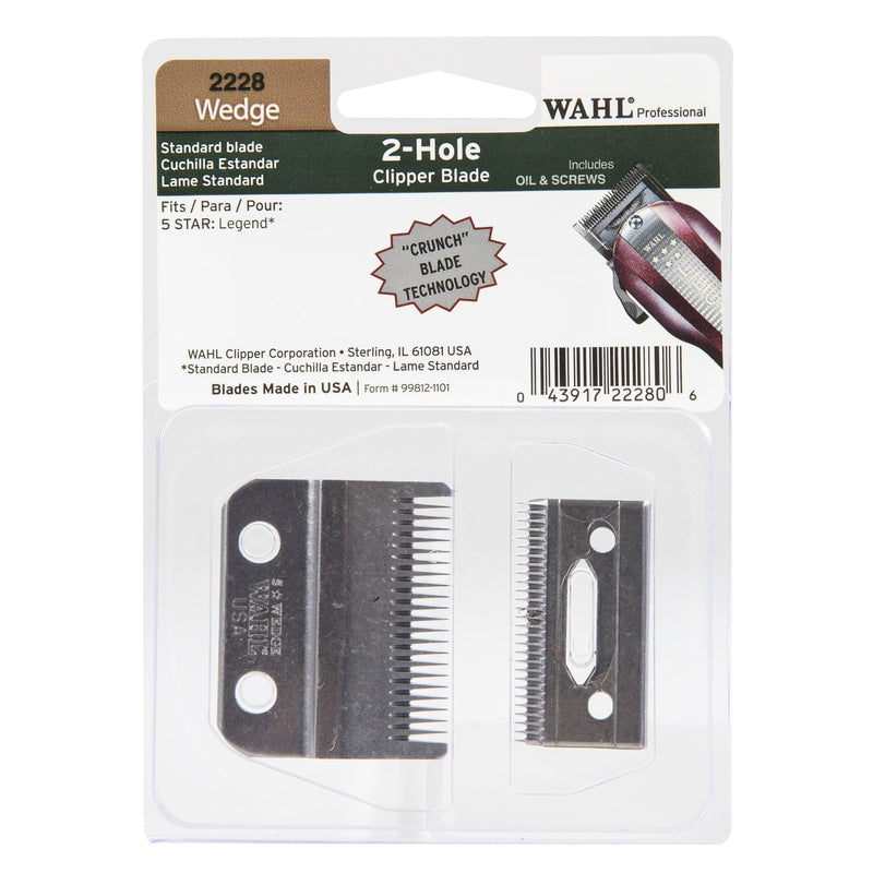 Wahl Professional 2 Hole Standard Wedge Clipper Blade â€“ Designed for the 5 Star Series Legend Clipper for Professional Barbers and Stylists â€“ - Model 2228