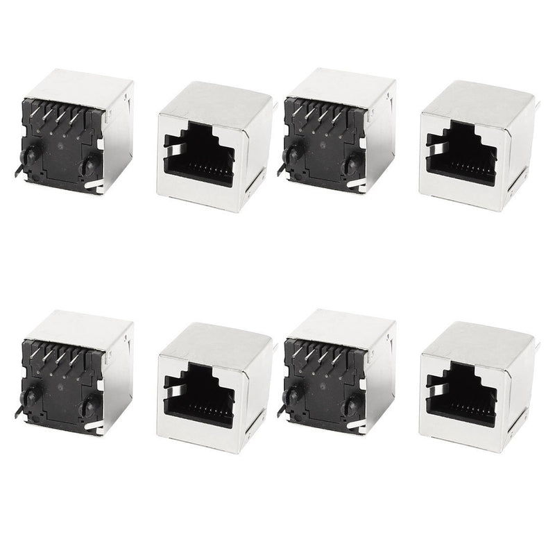 8 Pcs Cat5 Network Ethernet RJ45 8P8C PCB Mount Socket Connector