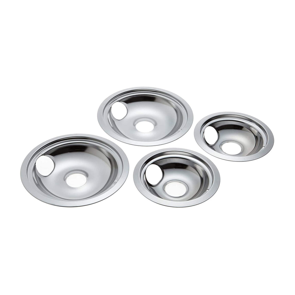 GE GE68C Genuine OEM 6" and 8" Drip Pan Kit (Chrome) for GE Electric Range or Stoves