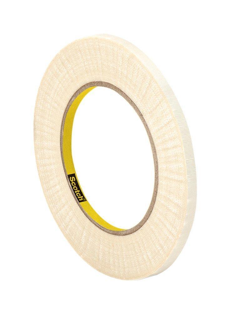 3M Glass Cloth Electrical Tape 69, White, 1" Width, 5 yds Length, 1 roll