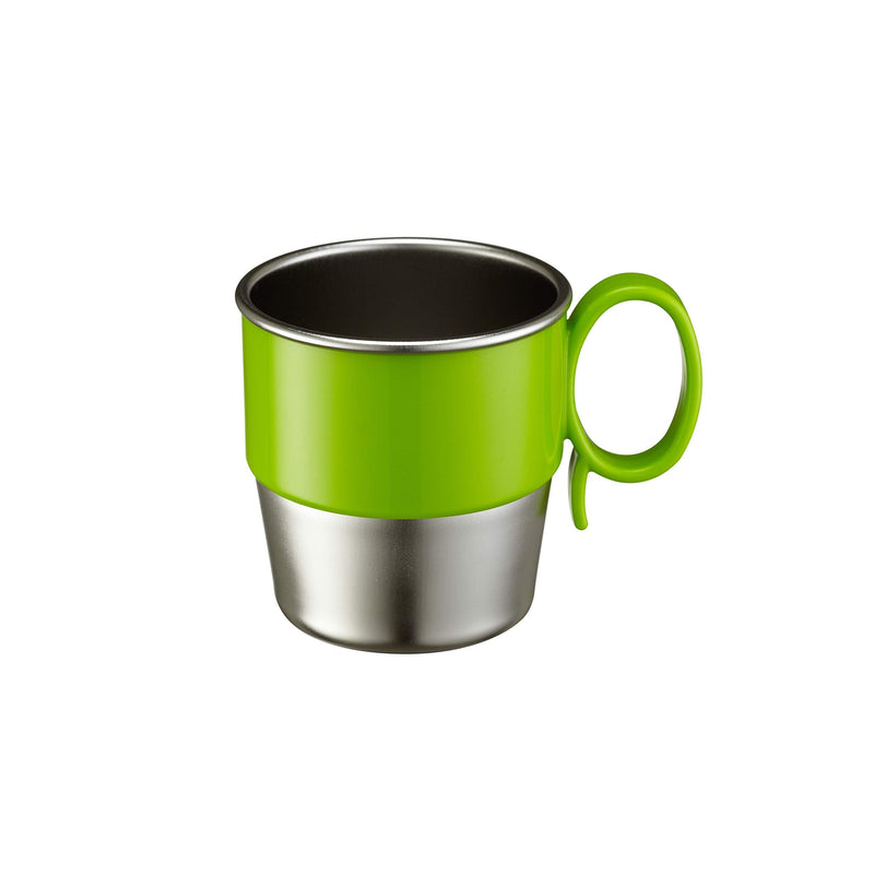 Innobaby Din Din Smart Stainless Steel Cup (9 oz) with Handle for Babies, Toddlers and Kids. BPA Free, Green 1