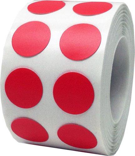 Red Color Coding Labels for Organizing Inventory 0.50 Inch Round Circle Dots 1,000 Total Adhesive Stickers On A Roll