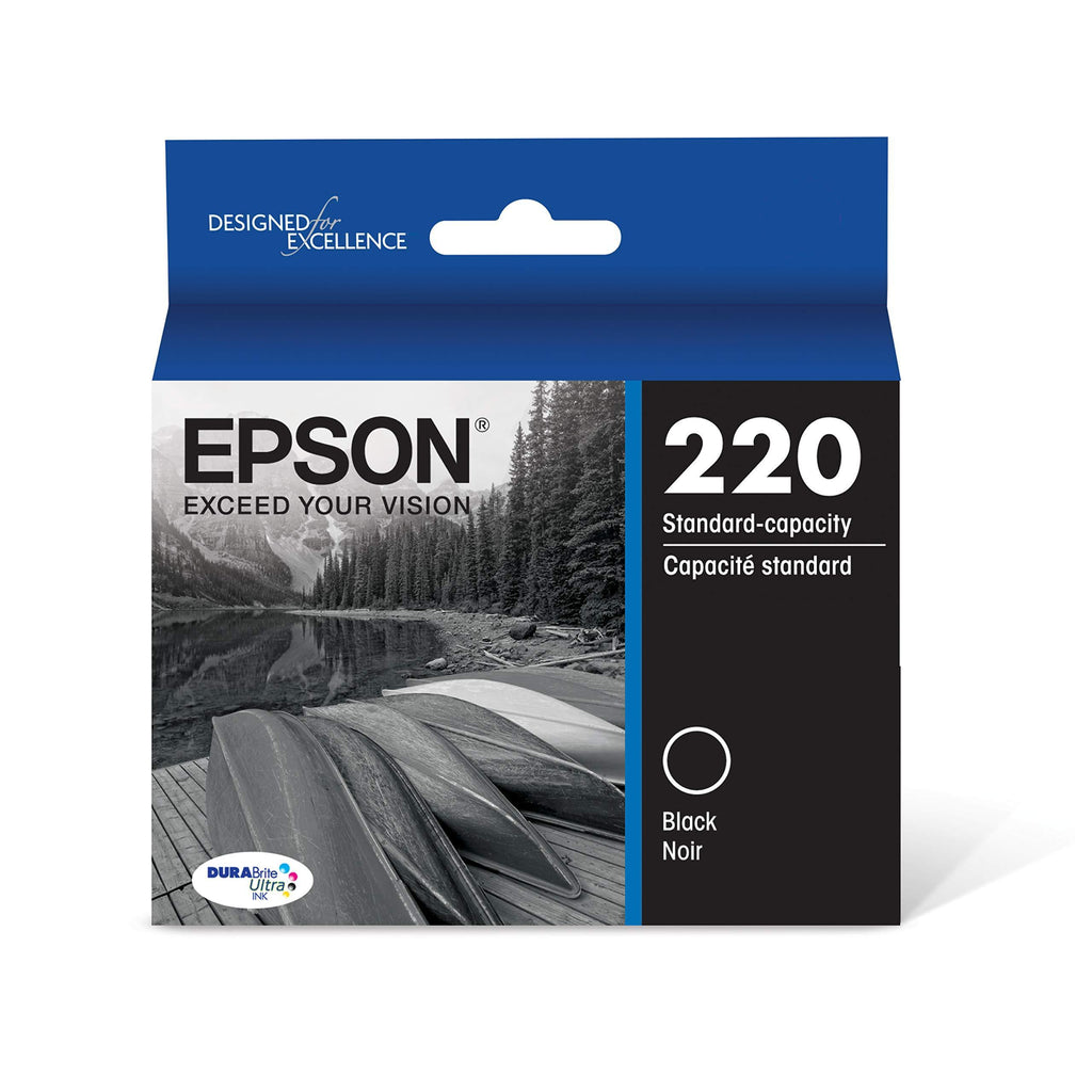 Epson T220120 DURABrite Ultra Black Standard Capacity Cartridge Ink (WF-2760, WF-2750, WF-2660, WF-2650, WF-2630, XP-424, XP-420, XP-320)